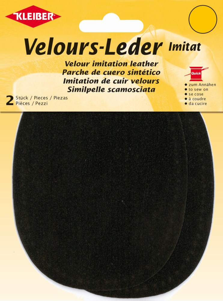 Velour-Leder Imitat zum Annähen 896 Leder-Flecken Flicken