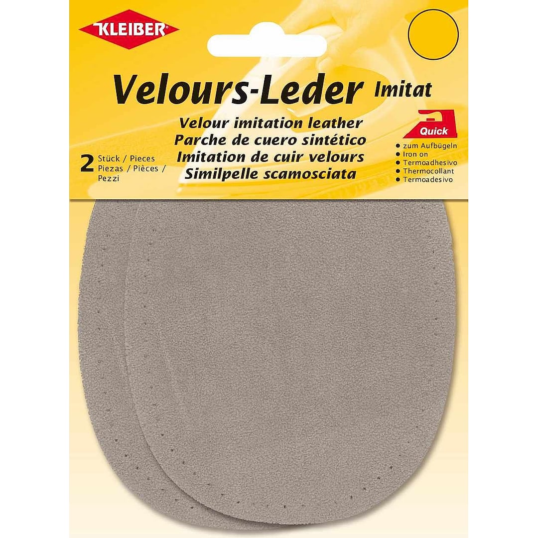 Velour-Leder Imitat zum Aufbügeln & Annähen 877 – Farbe -beige-