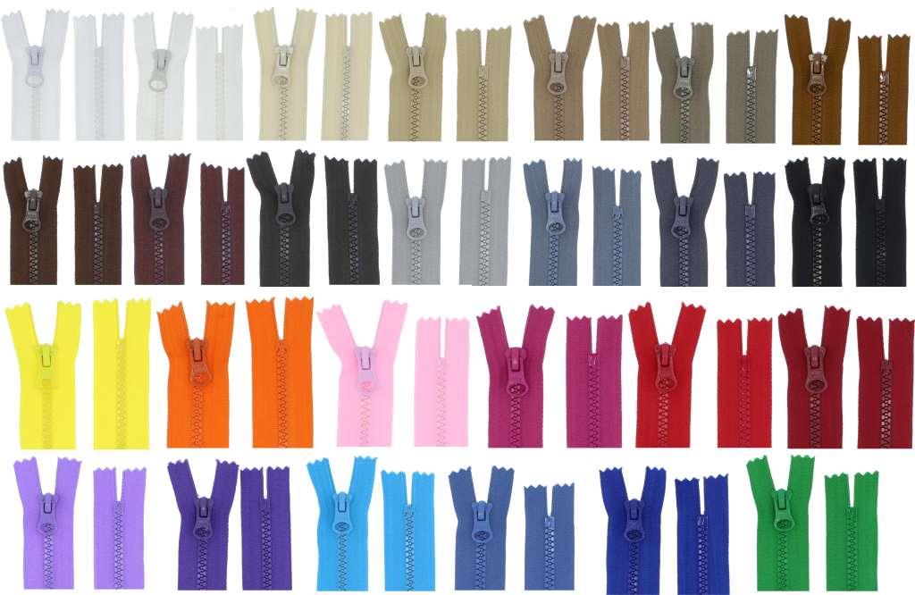 Reißverschluss Plastik Kunststoff Zähne #5, nicht teilbar