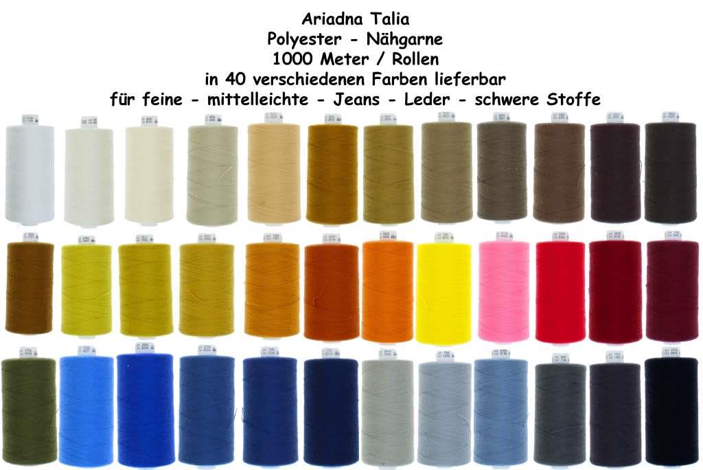 Nähgarn Ariadna Stärke 30 50 80 oder 120, 1000 Meter