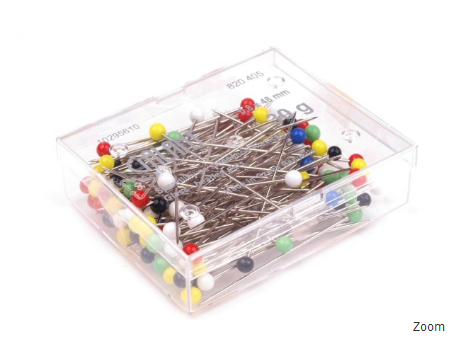 (0,06€/Stück) Glaskopf-Stecknadeln, 31x0,60mm, 50 Stück