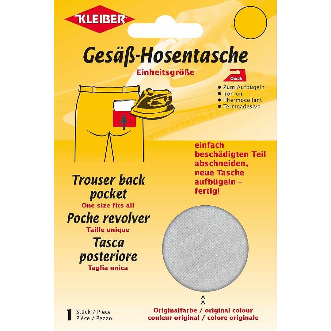 Gesäß-Hosentasche zum Aufbügeln, 1 Stück