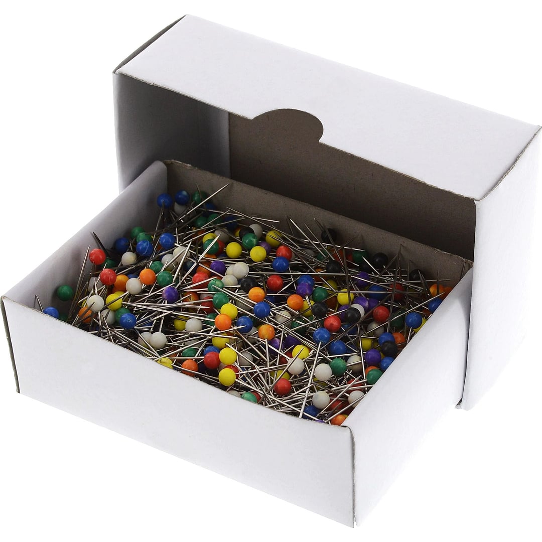 (0,01€/Stück) Glaskopf-Stecknadeln, 31x0,60mm, 1000 Stück