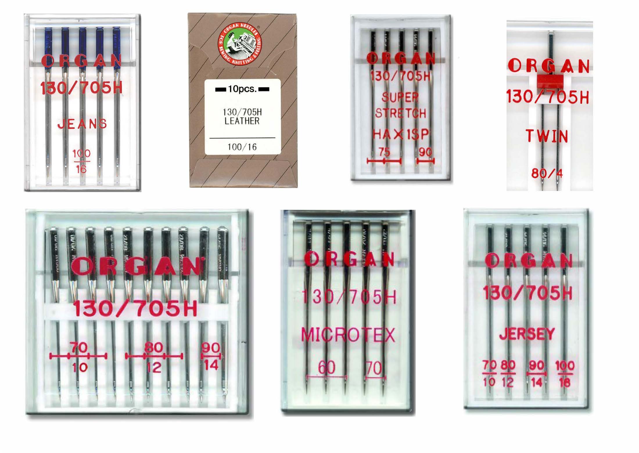 Nähmaschinennadeln 130/705 Flachkolben  SORTIMENT - SET