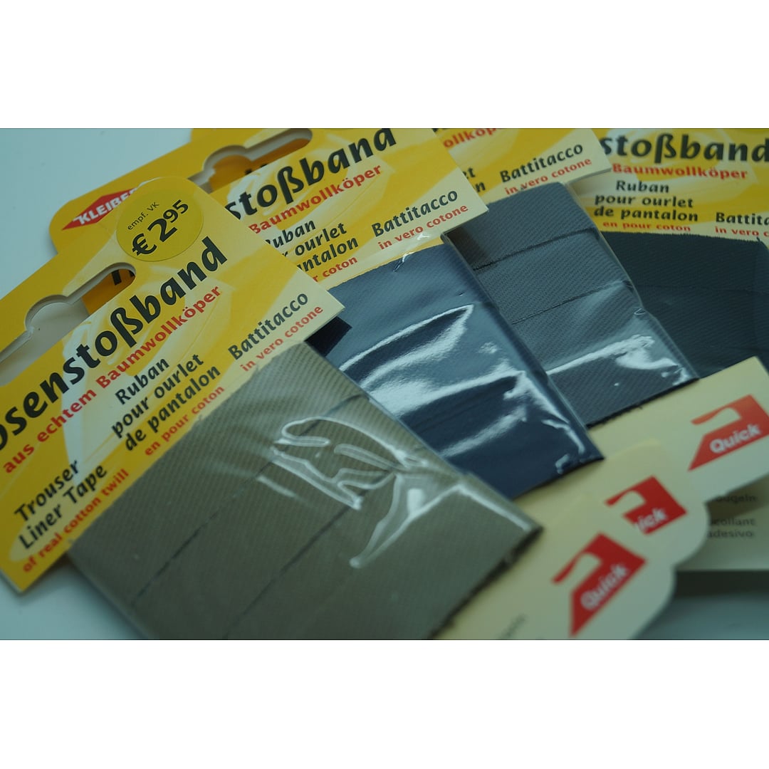 (0,02€/m)KLEIBER Hosenstoßband, 130cm x 1,5cm, zum Aufbügeln