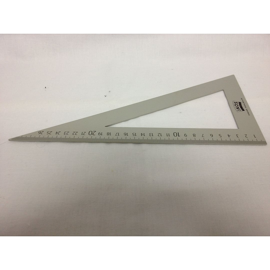 Dreiecklineal aus Leichtmetall, 30cm lang, JKOS