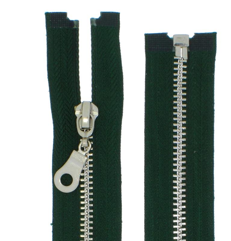 Reißverschluss Metall Silber Nickel #5, teilbar