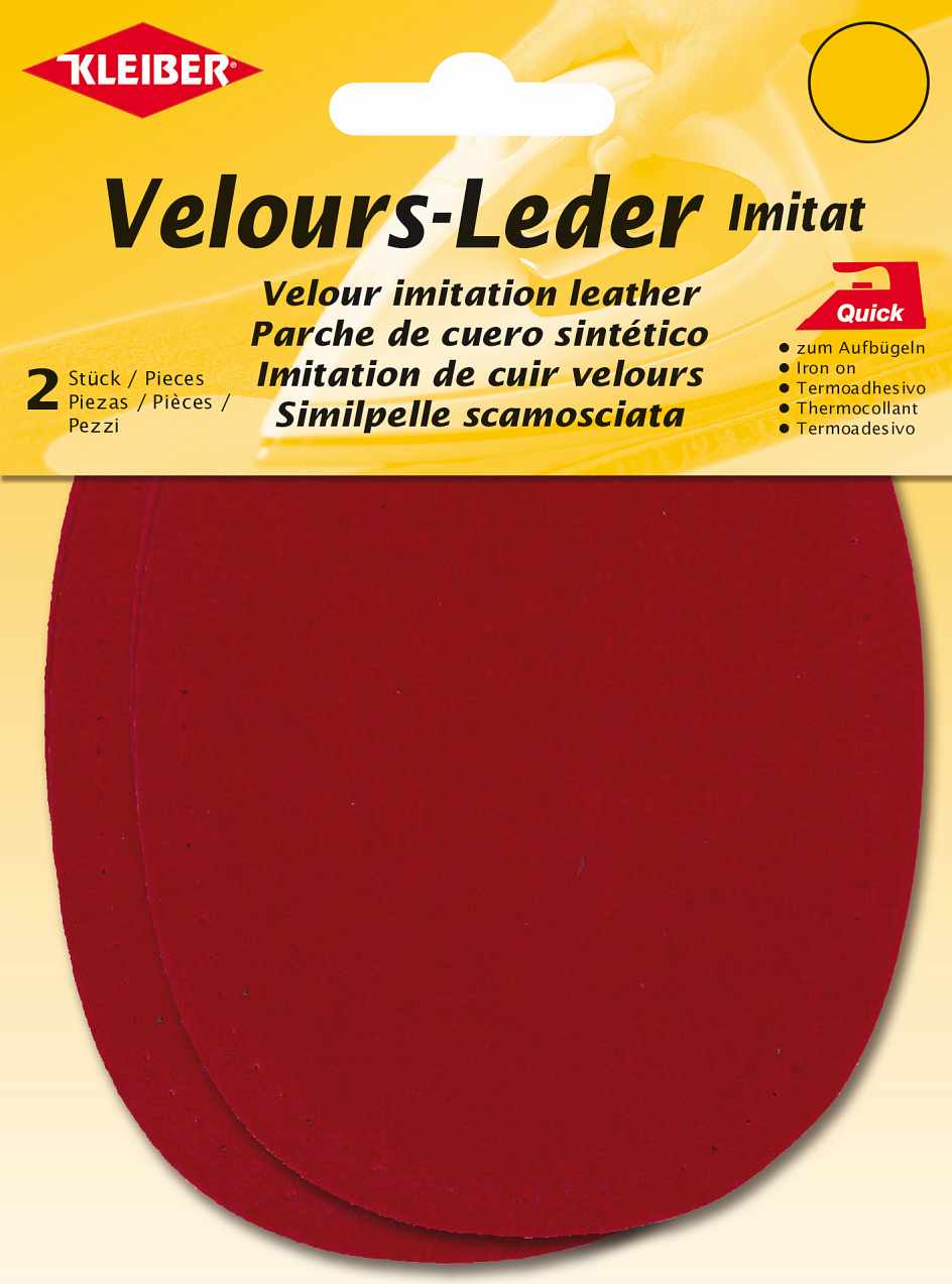 Velour-Leder Imitat zum Aufbügeln & Annähen 877