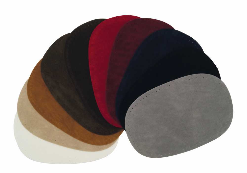 Velour-Leder Imitat zum Annähen 896 Leder-Flecken Flicken