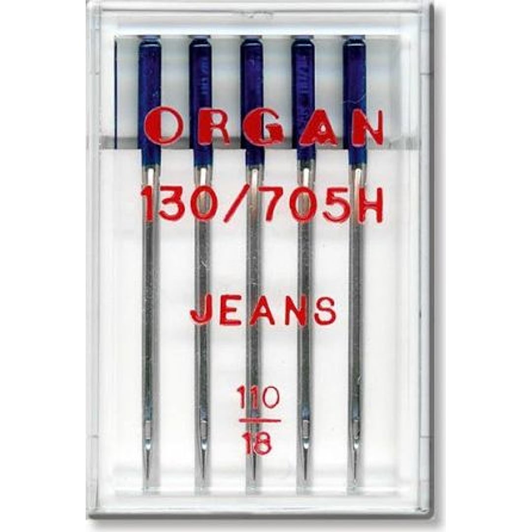 Nähmaschinennadeln System 130R HA x 1, Jeansnadeln Flachkolben