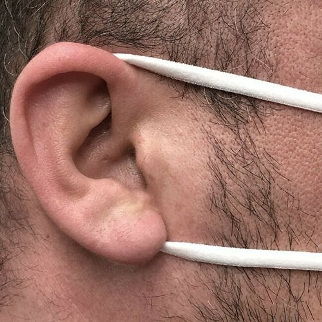 Gummiband weiß für Mundschutz Masken Elastisch Rund 5mm Breit, meterware