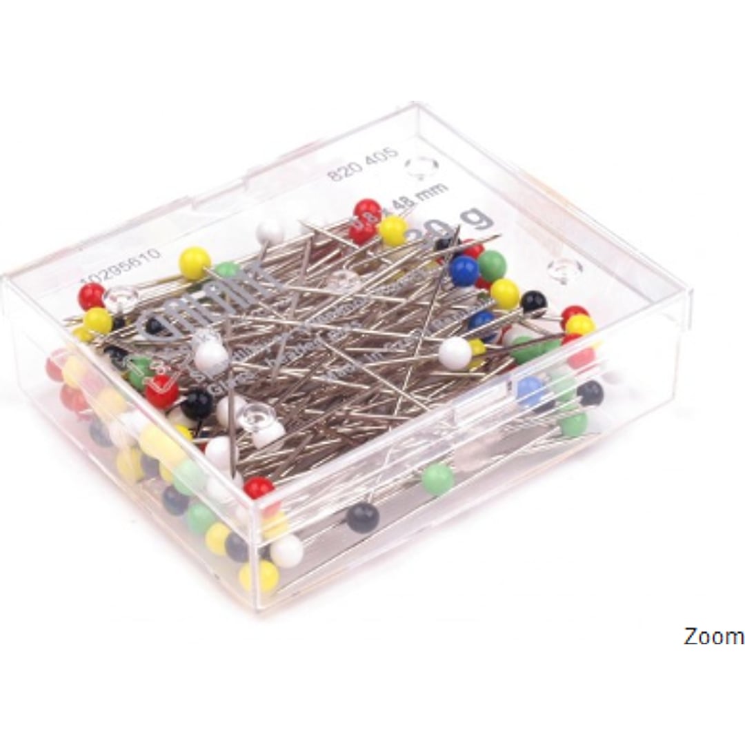 (0,06€/Stück) Glaskopf-Stecknadeln, 31x0,60mm, 50 Stück