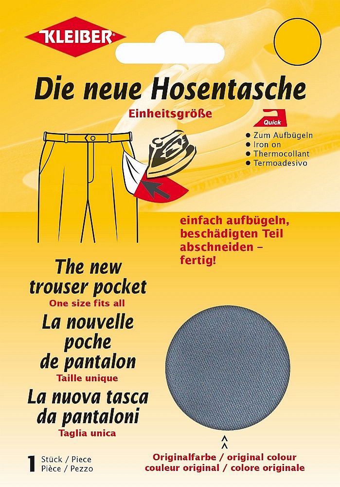 Hosentasche zum Aufbügeln, 1 Stück
