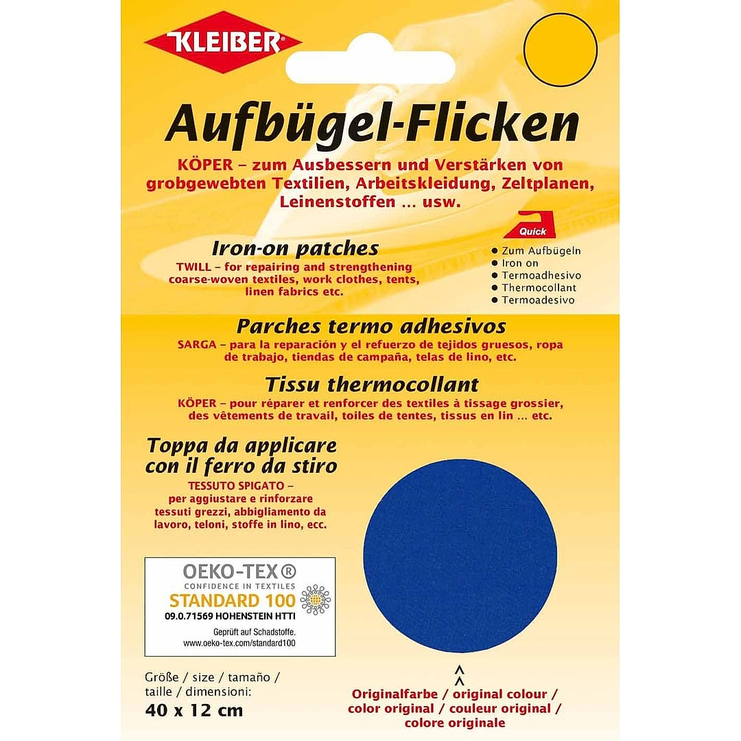 (82,29€/m²) Aufbügel-Flicken KÖPER zum Aufbügeln Patches Baumwolle für grobe Textilien