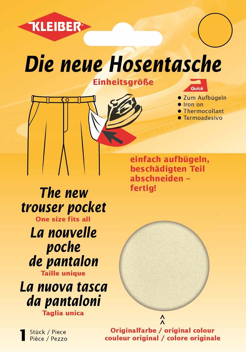 Hosentasche zum Aufbügeln, 1 Stück