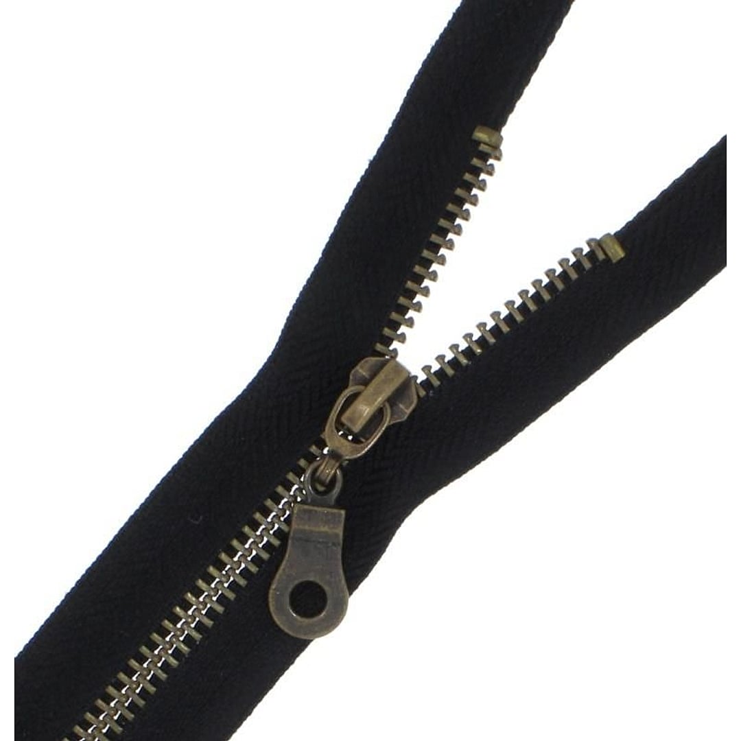 Reißverschlüsse Metall Brüniert 5mm teilbar für Jacken, 5 Stück