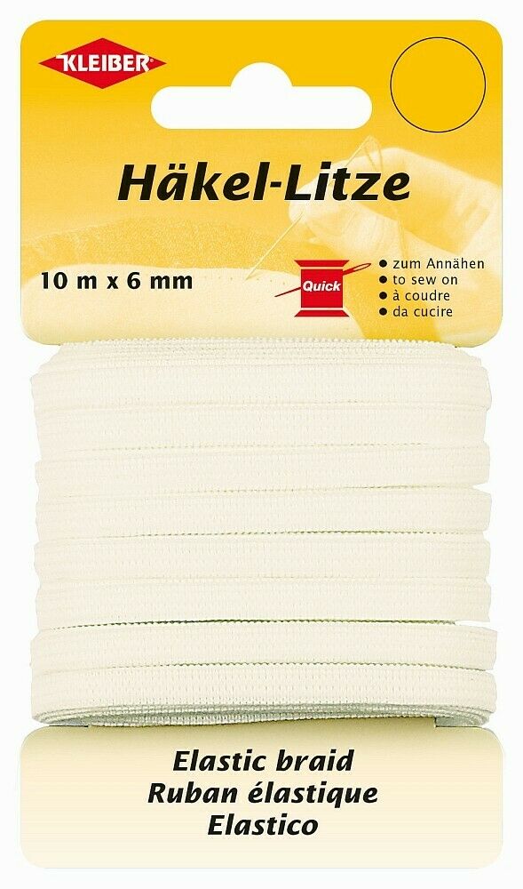KLEIBER Häkel - Litze Gummiband (m/0,49€)