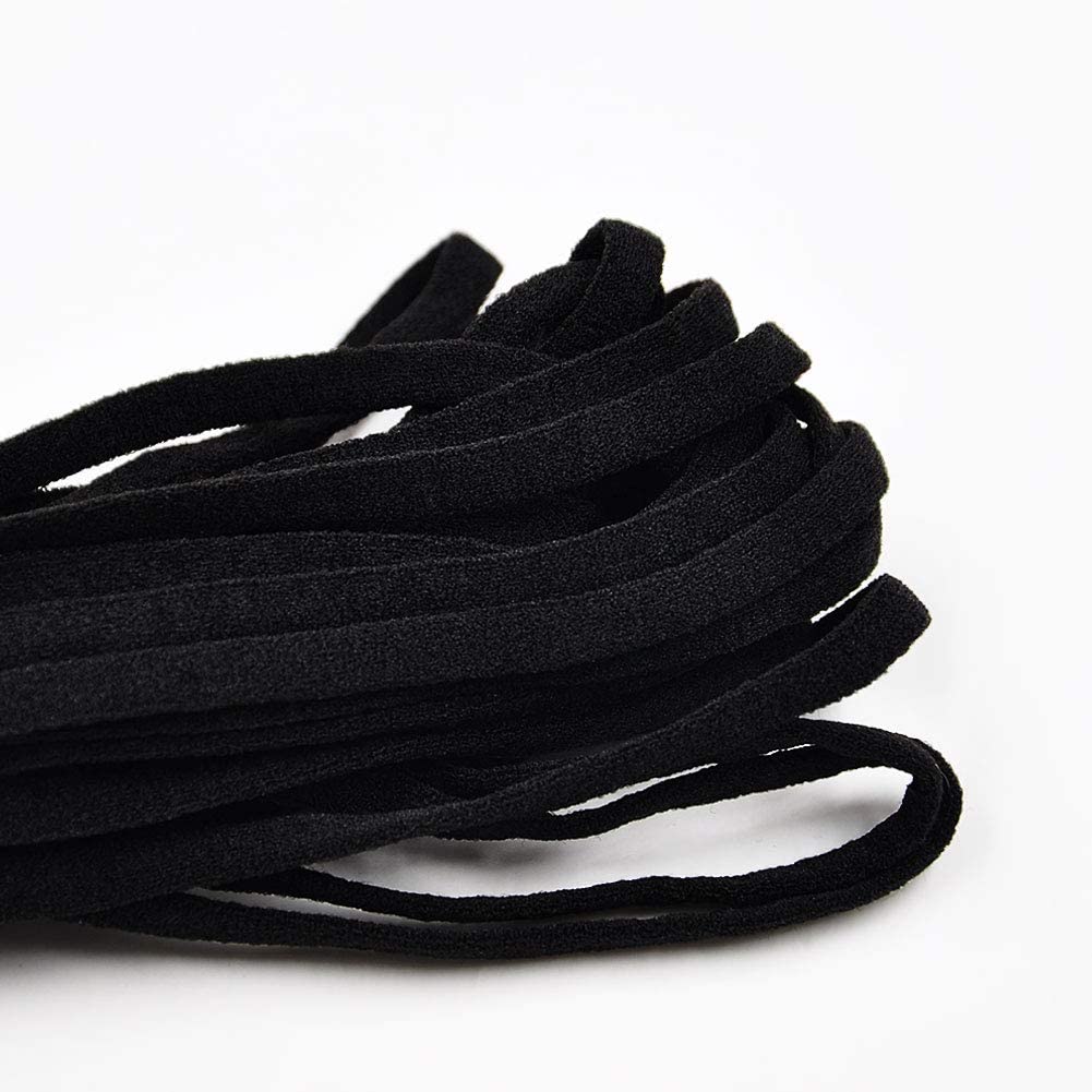 Gummiband schwarz für Mundschutz Masken Elastisch Rund 5mm Breit, meterware