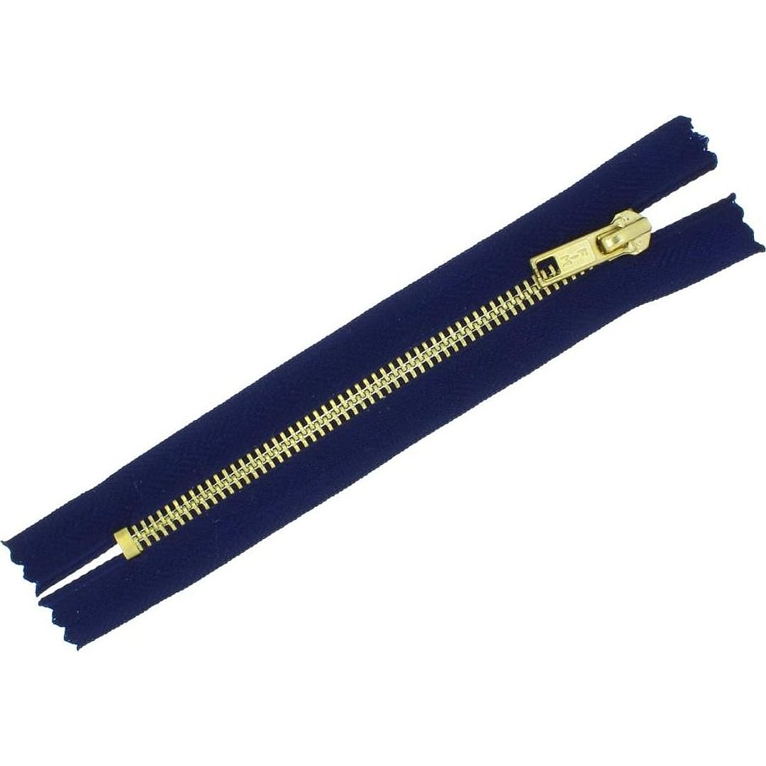 Jeans Reißverschluss Metall Gold #5, nicht teilbar – Farbe dunkelblau - 330