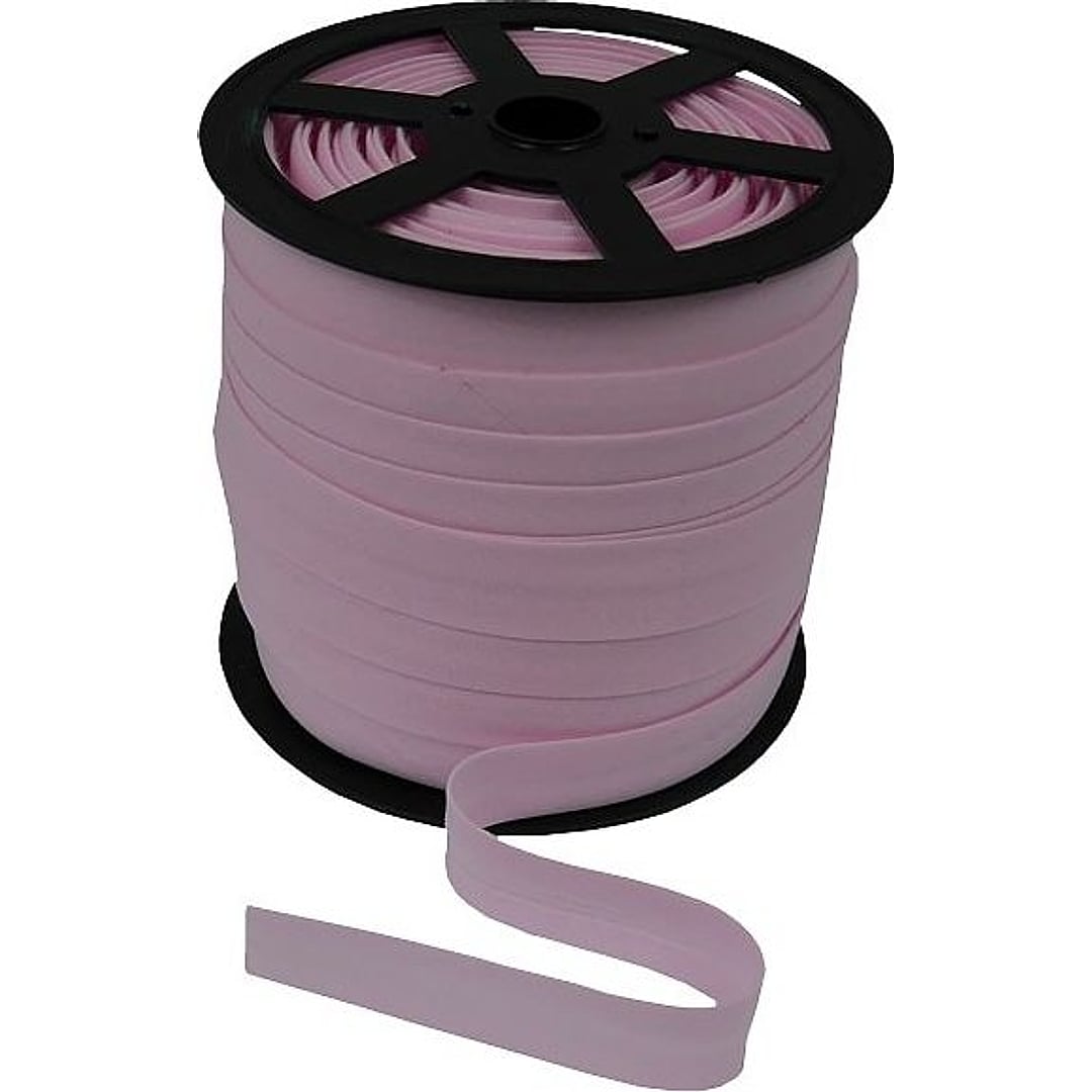 Baumwolle - Schrägband Einfassband Nahtband 18mm Breit gefalzt meterware – Farbe babyrosa - 600