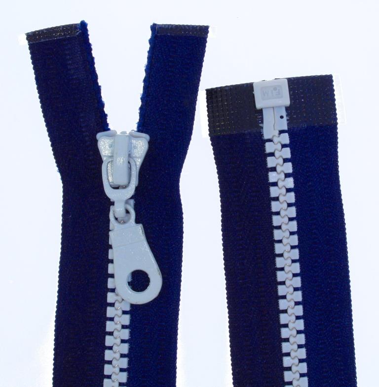 Reißverschluss Plastik - Zähne Silber No.5, teilbar