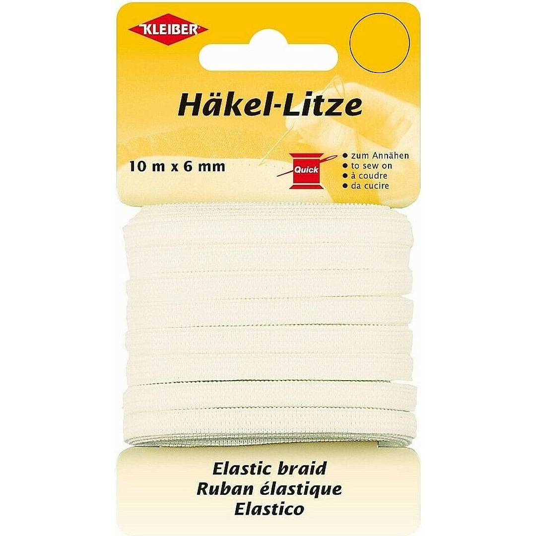 KLEIBER Häkel - Litze Gummiband (m/0,49€)