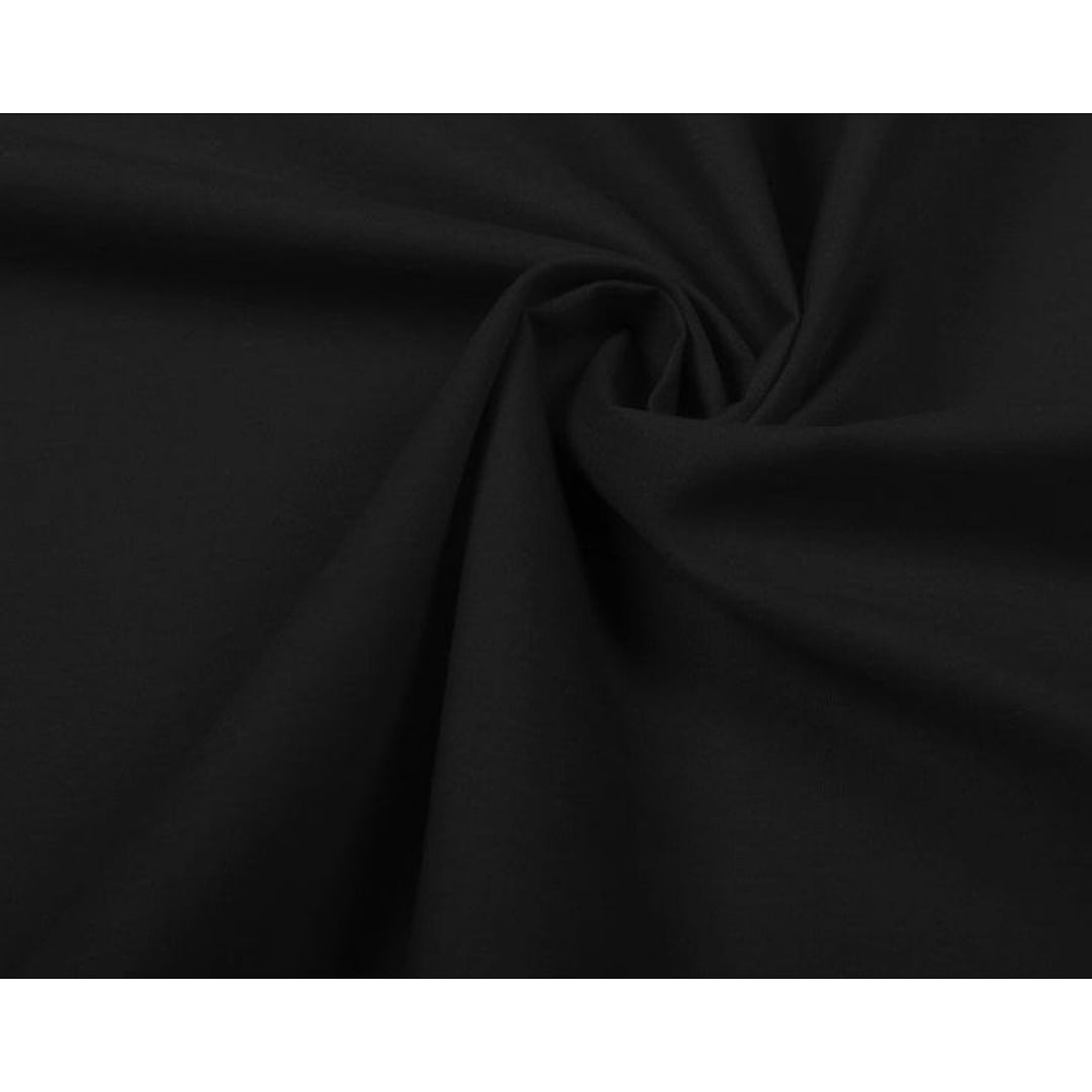 Batist zum Aufbügeln, leichter Baumwollstoff, Stoff Aufbügelbatist – Farbe schwarz