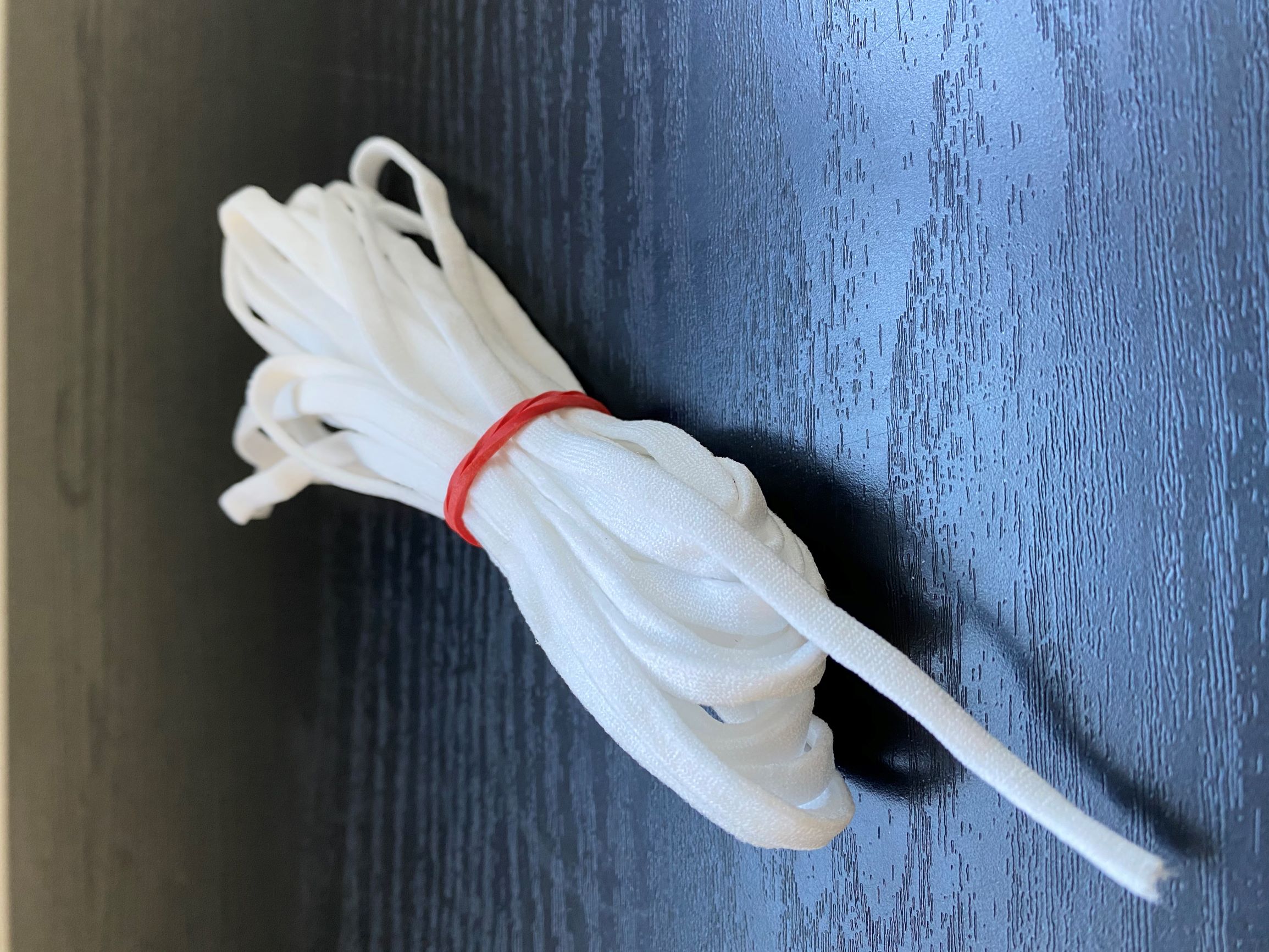 Gummiband weiß für Mundschutz Masken Elastisch Rund 5mm Breit, meterware
