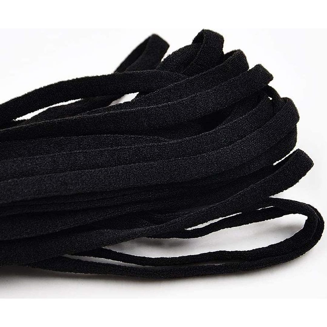 Gummiband schwarz für Mundschutz Masken Elastisch Rund 5mm Breit, meterware
