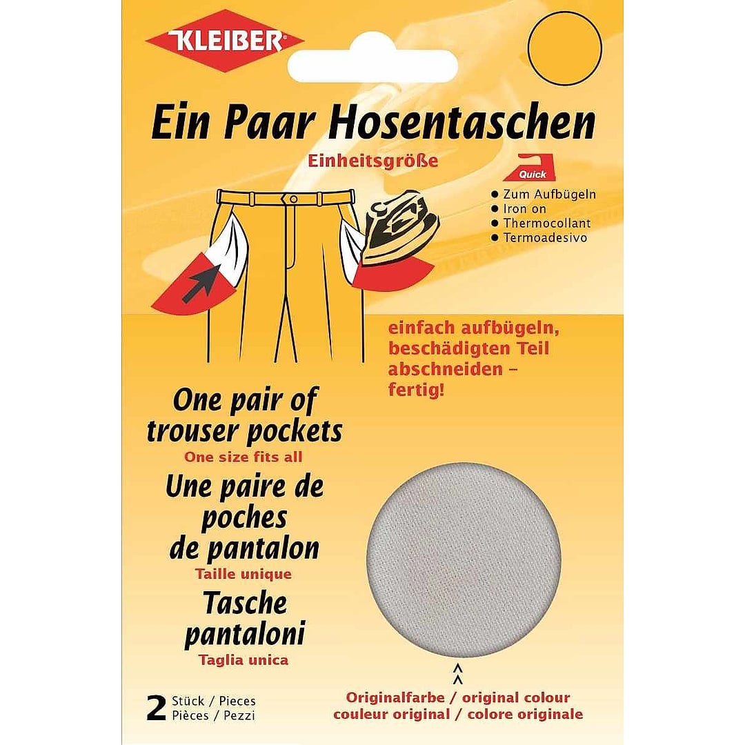 Hosentaschen zum Aufbügeln, 1 Paar.