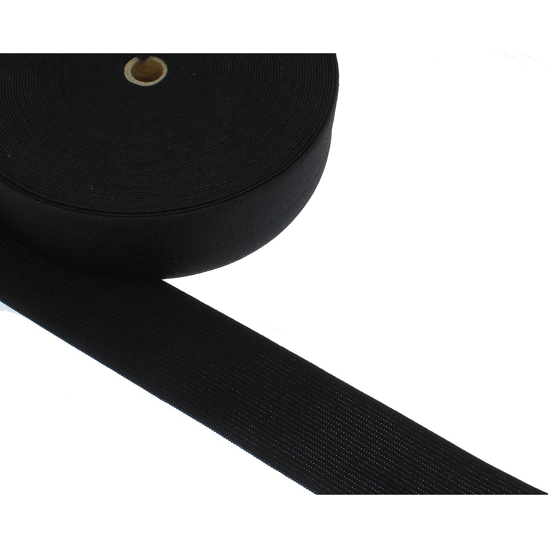 Gummiband weich Gummilitze gewebt leichter Zug, meterware – Farbe schwarz - 322