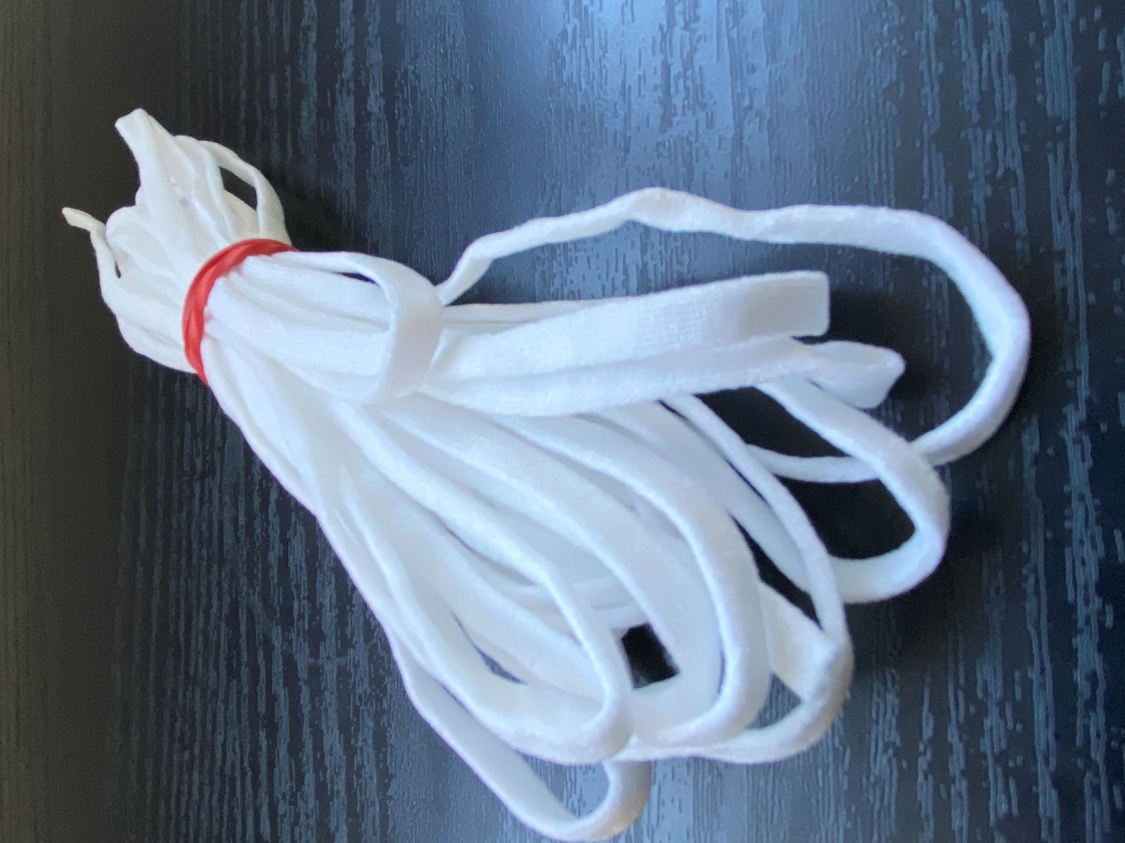 Gummiband weiß für Mundschutz Masken Elastisch Rund 5mm Breit, meterware