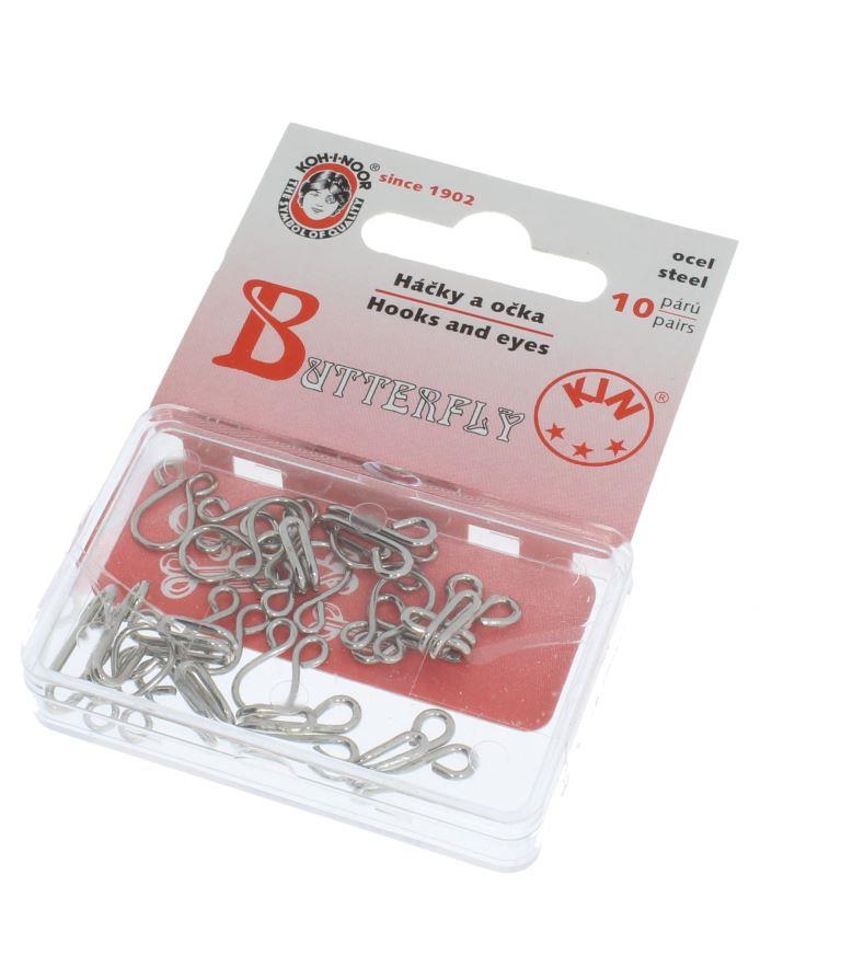 Haken und Augen Ösen bzw. BH Verschluss, 10 Paar / Packung